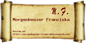 Morgenbeszer Franciska névjegykártya